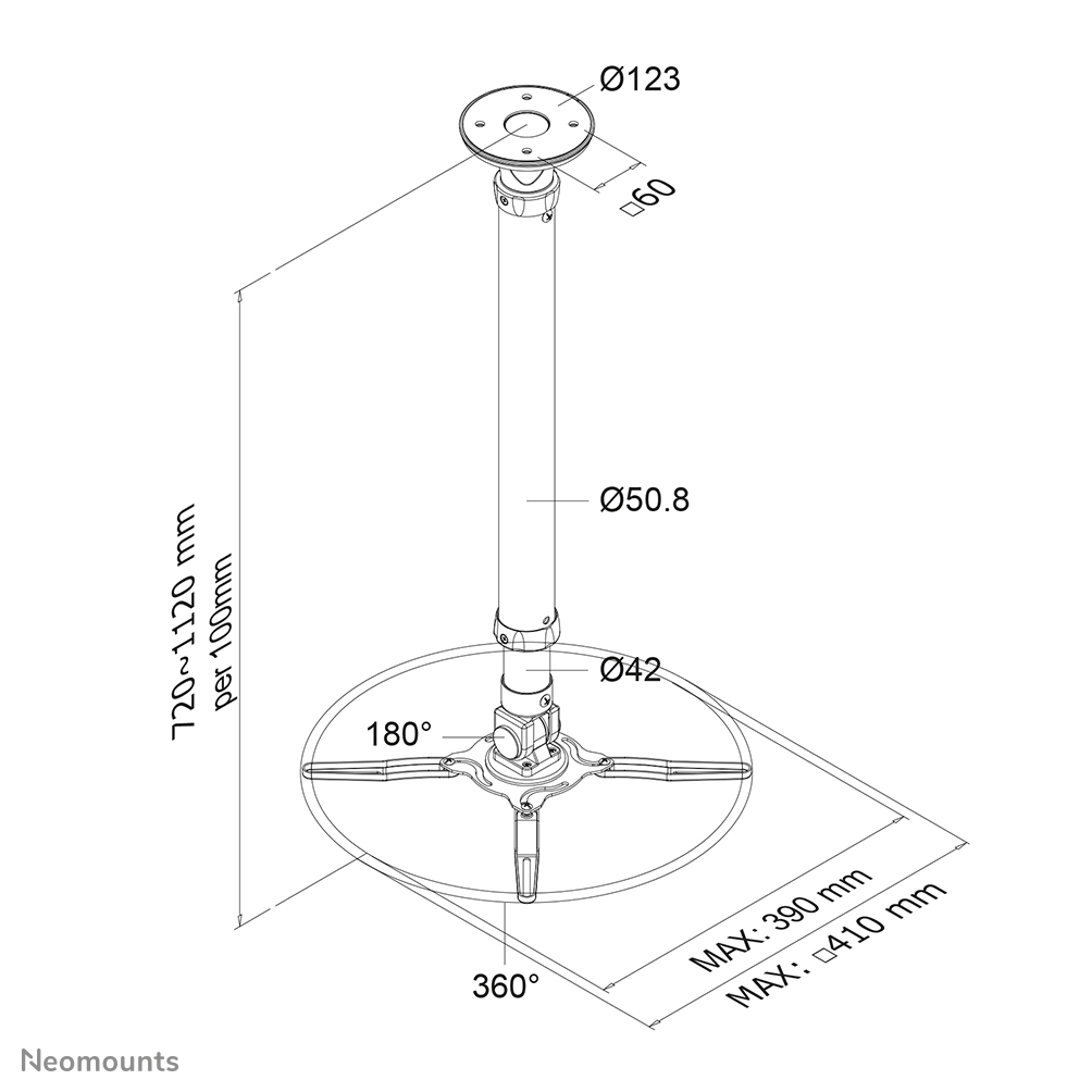 Neomounts by Newstar projector ceiling mount
